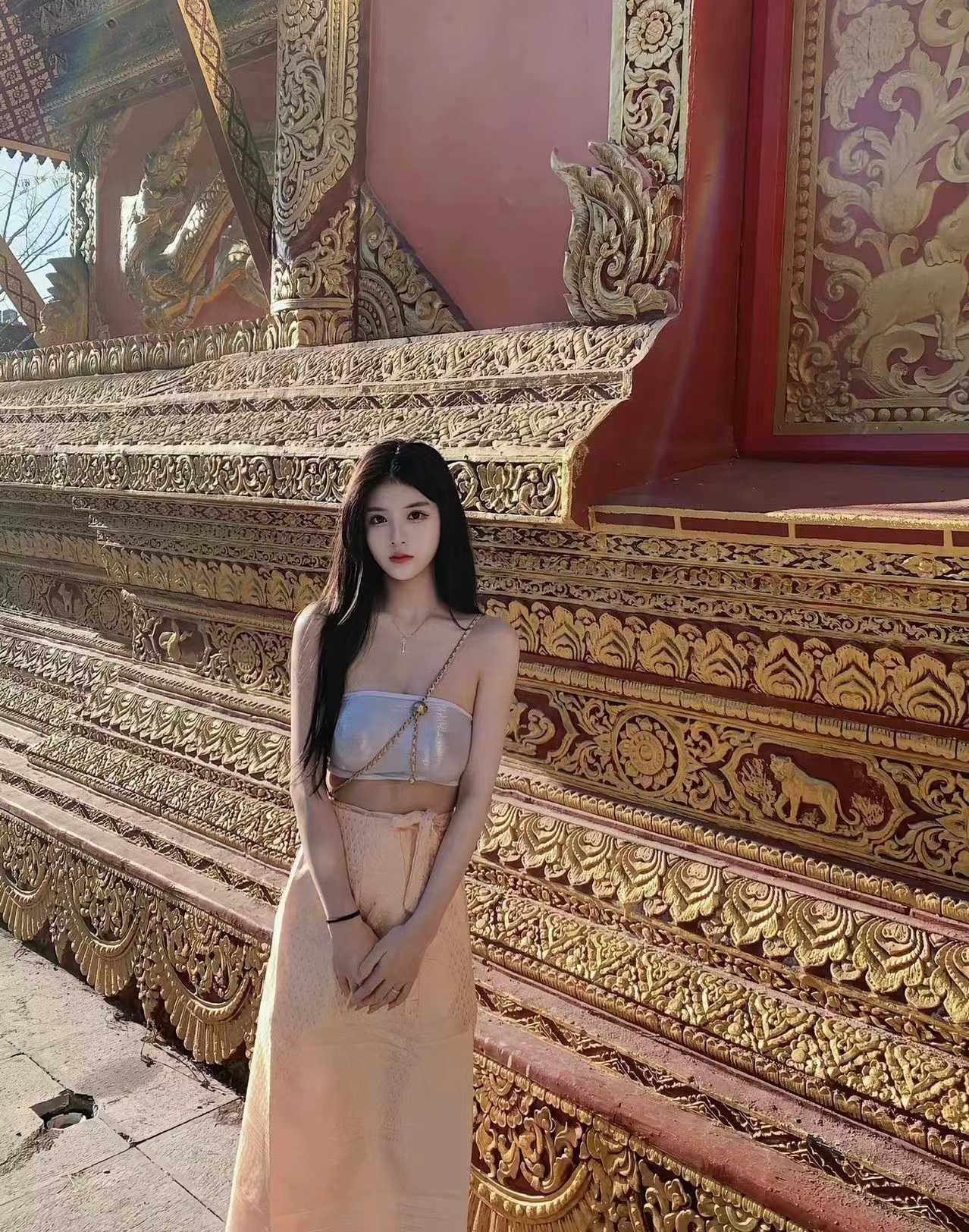 高挑美女，十足的炮架子