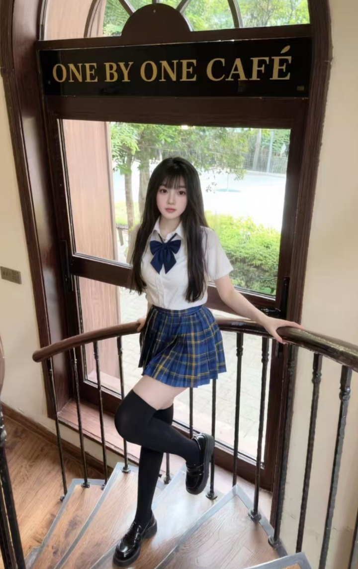 白嫩制服甜妹可乐