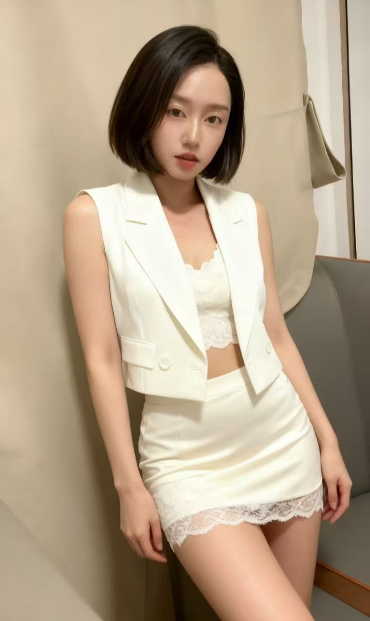 沙尾魅惑短发美妞冰冰